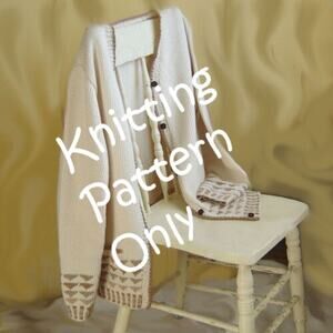 New Maddy Laine Maddycraft ML124 Triangle Tone Cardigan Sweater Knitting Pattern